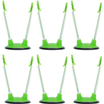 6 stuks Voedselopbergzakhouder Standaard Handsfree Zakrekken Huis Keukenaccessoire Groen