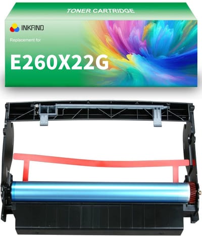 INKFIND E260X22G 3304133 drum unit (geen toner) van 1 stuk compatibel met Lexmark E260X22G Dell 3304133 1 Pack