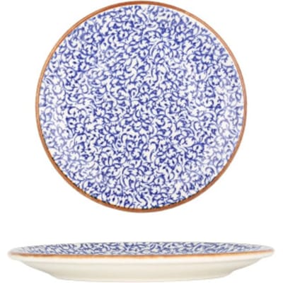 By Bone Dessertbord - Edera Cobalt - Porselein - 23 cm - set van 6