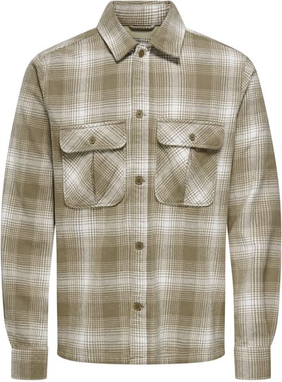 Only & Sons Overhemd Onscedric Life Check Overshirt Noos 22030843 Fallen Rock Mannen Maat - XL