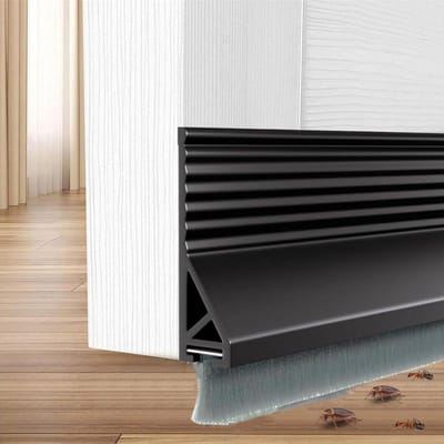 Geluidsdichte deurafdichting - Tochtstrips - 100 x 3.5 cm - Deurkozijn tochtstopper - Borstelafdichting - Tochtstrip voor deuren en raam - Zelfklevend - TPE - Stofdicht - Winddicht - Warmte-isolatie - Geluid - Verduurzaming - Energiebesparing - Zwart