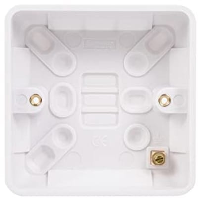 Glad 1 gang oppervlak inbouwdoos 25 mm voor modern interieur