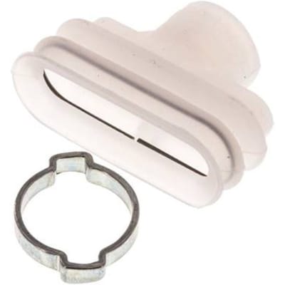 45x15mm Ovaal balg siliconen Helder Vacuümzuignap Slag 8.5mm Oorklem - SCL-OB-45-8P5-SI