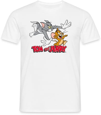 Tom En Jerry Kat-En-Muisspel T-Shirt Heren