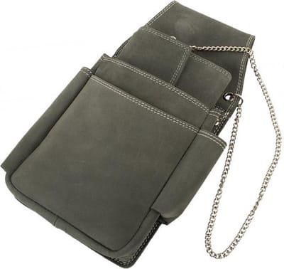 Landley Horeca Portemonnee + Holster Set - Inclusief Ketting - Robuust Hunter Leer - Antraciet