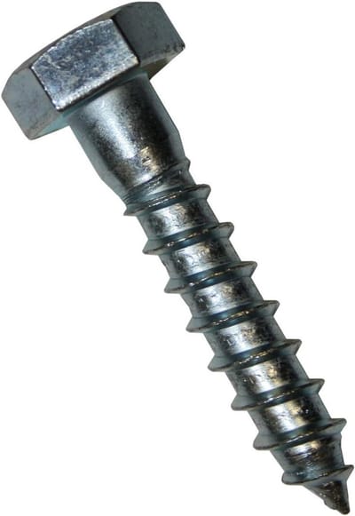 Houtschroeven - Schroeven voor hout - Bevestigen in hout - Gegalvaniseerd staal - 12 x 260 mm - Zilverkleurig