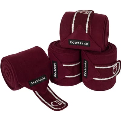 Polo bandages voor paarden met geborduurd logo Equestro (x4)