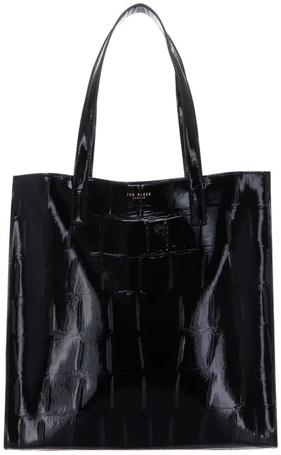 Ted Baker handtas Vivanaa Croc Effect Icon Bag Black zwart
