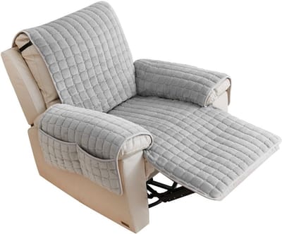 Beschermhoes voor Recliner Stoel 53 x 190 cm met Zakjes en Elastische Band, Ideaal voor TV Stoelen en Eetkamerstoelen, Inclusief Armleuninghoezen en Meubelhoezen