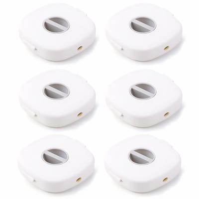 longziming 6 Stuks Kabel Organizer – Inklapbare Kabelhouder voor Oplader, Hoofdtelefoon, Muis – Wit