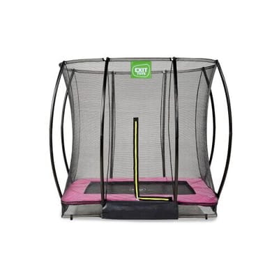 EXIT Silhouette Trampoline 153x214cm - met Veiligheidsnet - Inground - Rechthoekig - Voor Kinderen - Roze
