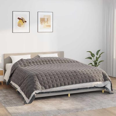 vidaXL - Verzwaringsdeken - 235x290 - cm - 11 - kg - stof - grijs