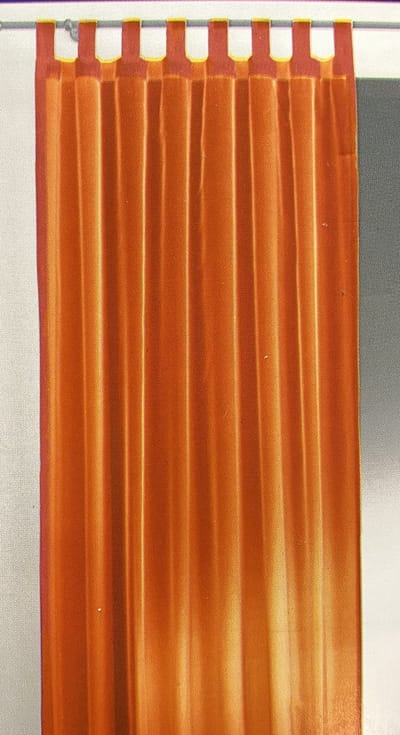 Coulisse Decoration - gordijn met lussen - oranje - Taft - 140 x 280cm
