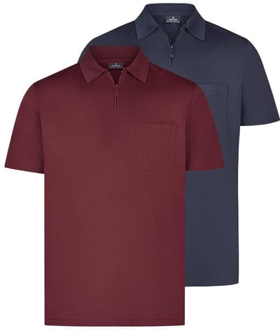 RAGMAN Heren poloshirt 2 pack Basic