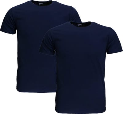 Fruit Of The Loom GROTE MATEN Katoenen T-Shirts 2-Pack Donkerblauw - 3XL