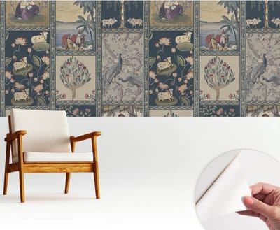 Wallfluent Zelfklevend Behang - Romantische scène Zelfklevend fotobehang - 250x104 cm - Marine Zelfklevend Behang - Peel-and-stick techniek - Voor de woonkamer, slaapkamer en kantoor Zelfklevend Behang