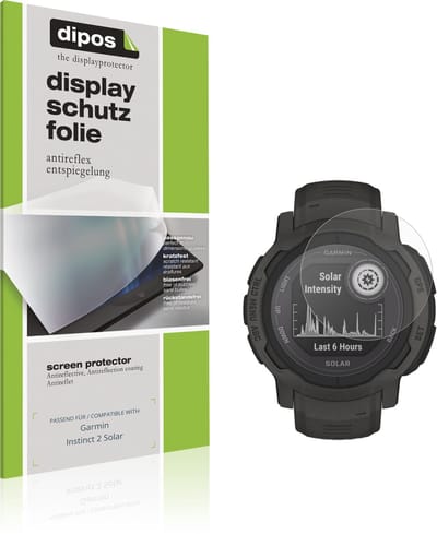 dipos – 6x Matte Beschermfolie geschikt voor Garmin Instinct 2 Solar | Krasbestendige & antireflecterende Screenprotector Ultra-Thin