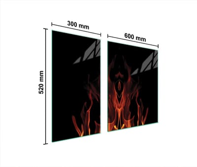 TMK ArtDeko - Glazen Beschermplaat - 90x52 cm - Veelkleurig - Gehard Glas