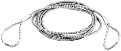 Staalkabel met ogen - Draadkabel lussen - Lasten verplaatsen - Industrieel staal - 20mm 5m - Zilver