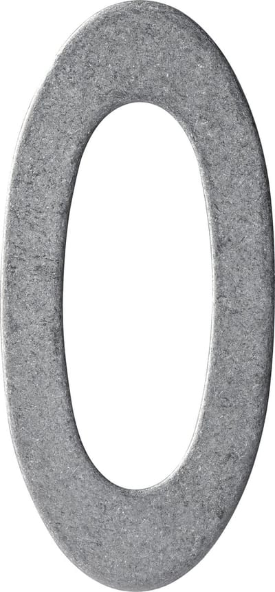 Intersteel Huisnummer 0 150mm rvs getrommeld