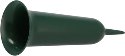 DK Design Grafvaas kunststof - groen - 37 cm - grafdecoratie - bloemenvaas voor herdenkingsplaats/kerkhof