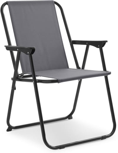 Grijze Opvouwbare Strandstoel - Comfortabel & Draagbaar