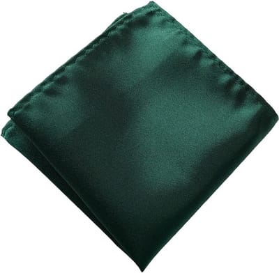Fako Fashion - Pochette - Pochet - Satijn - 22x22cm - Donkergroen