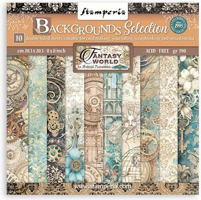 Stamperia - Sir Vagabond in Fantasy World Backgrounds 8x8 Inch Paper Pack (SBBS99)
