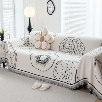 Serviette de canapé en peluche épaisse, housse de canapé multifonctionnelle, couverture complète en tissu, antidérapante, anti-poussière, couverture universelle pour la maison 180x130cm1pcs