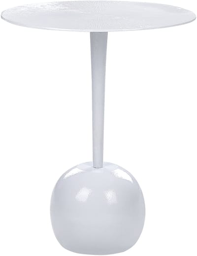 EUCLA - Bijzettafel - Wit - Aluminium
