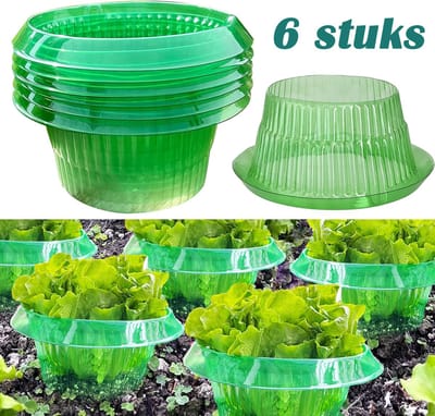 Slakken beschermringen - 6 stuks - Slakkenbescherming Tuin - 24×12cm - Plantenhoezen - Groentebeschermers - Beschermhoes - Bescherm planten tegen slakken en naaktslakken