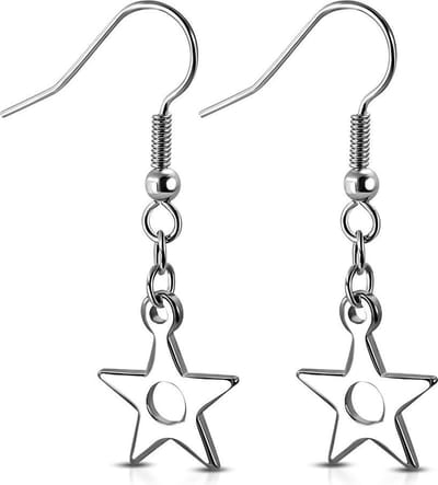 Amanto Oorbellen Damas - 316L Staal - Ster - 38x13mm