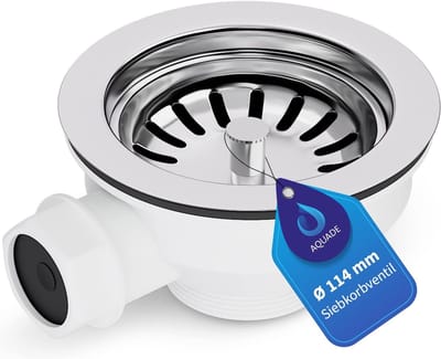 Gootsteen Zeefkorfventiel - Afvoergarnituur - Verstopping Voorkomen - Inclusief Overloop - 114 mm