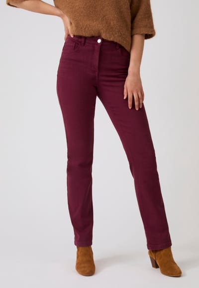 Damart - Jeans straight fit Perfect Fit by Damart - Dames - Rood - 38