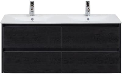 Dante Badmeubelset 120 cm - Black Oak - Keramische Wastafel Wit Enjoy
