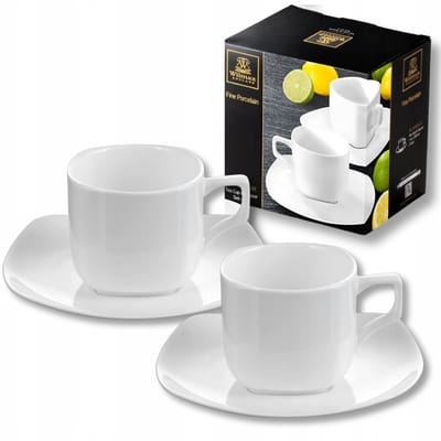 Wilmax Theekop en schotel 200 ml Wit Porselein WL-993003/1C