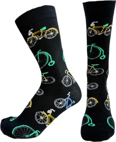 Tutti Footi - Sokken met Fietsen - maat 38-43 - Grappige Sokken Dames/Heren - Racefiets & Vélocipède - Cadeau Wielrenners