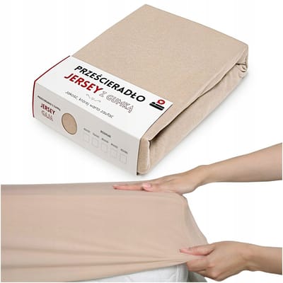 Jersey Hoeslaken 60x120cm Katoen met Elastiek - Beige