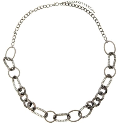 Behave - Ketting met zwarte schakels - Trendy accent - Nikkelvrij