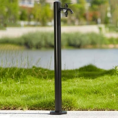 Vrijstaande Waterkolom - Buiten Kraan - Tuin Irrigatie - Roestvrij Staal - 60 of 95 cm - Zwart