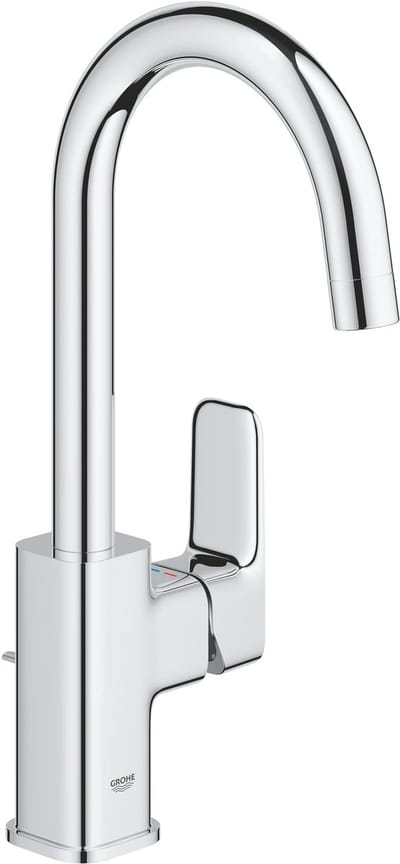 GROHE Dice L-Size Wastafelmengkraan – Met Trekwaste – Energiebesparend (ES) – Draaibare Uitloop – Chroom