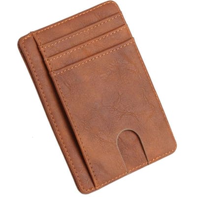 RFID-blokkerende portemonnee Kaarthouder voor hoesje Superdun Leer voor heren Creditcardhouder