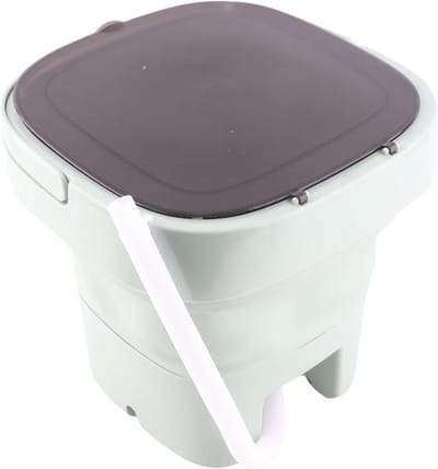 Draagbare Vouwwasmachine - Mini Wasmachine met Emmer en Zwart Deksel voor Reis en Thuisgebruik