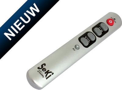 Seki slim afstandsbediening Senioren/Slechtzienden leerbare infrarood afstandsbediening - grijs