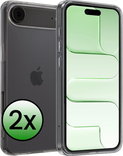 Hoesje 2 Stuks - Geschikt voor Apple iPhone Air - Sterk & Shockproof - Case Siliconen - Back Cover - Telefoon Hoes - Transparant