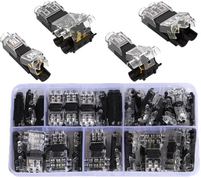 Kabelconnectoren - Geschikt Voor 12V 18-22 Awg-Kabel - Bipolair - Waterdicht - Autokabelconnectoren - 2-Polige Stekkers - Zonder Strippen - Snelle Elektrische Kabelconnectoren - Dubbele Draadconnector met Vergrendelingslus - 40 Stuks