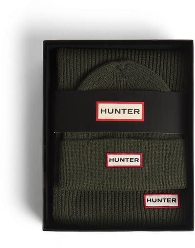 Hunter - Jura Scarf and Beanie Box Set Kambaba Green - Maat ONE