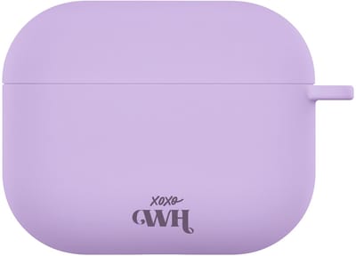 xoxo Wildhearts siliconen hoesje geschikt voor AirPods 3 - Silicone Case (Paars) - Beschermhoes met clip - Optimale bescherming - Paars / Lila