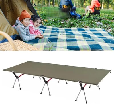 Campingbed - Opvouwbaar bed - Outdoor slapen - Duurzame X-structuur - 193x80x38cm - Groen