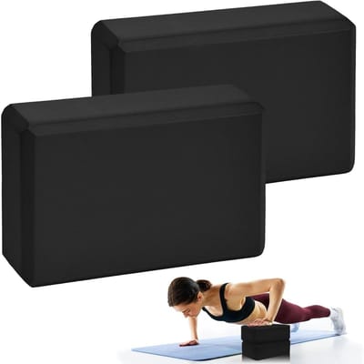 Set van 2 Yoga Blokken van EVA Schuim - Antislip en Lichtgewicht Blokken voor Yoga, Pilates en Fitness (22.5 x 14.5 x 7.5 cm)
